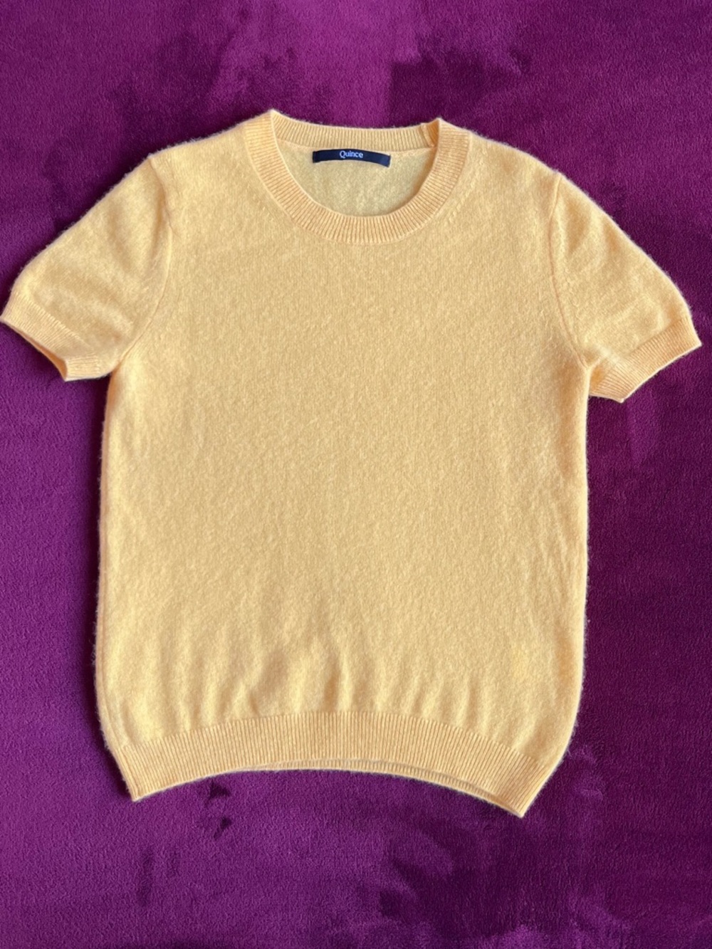 Quince Women's Short Sleeve Crewneck Sweater - Yellow - Picture 6 of 12